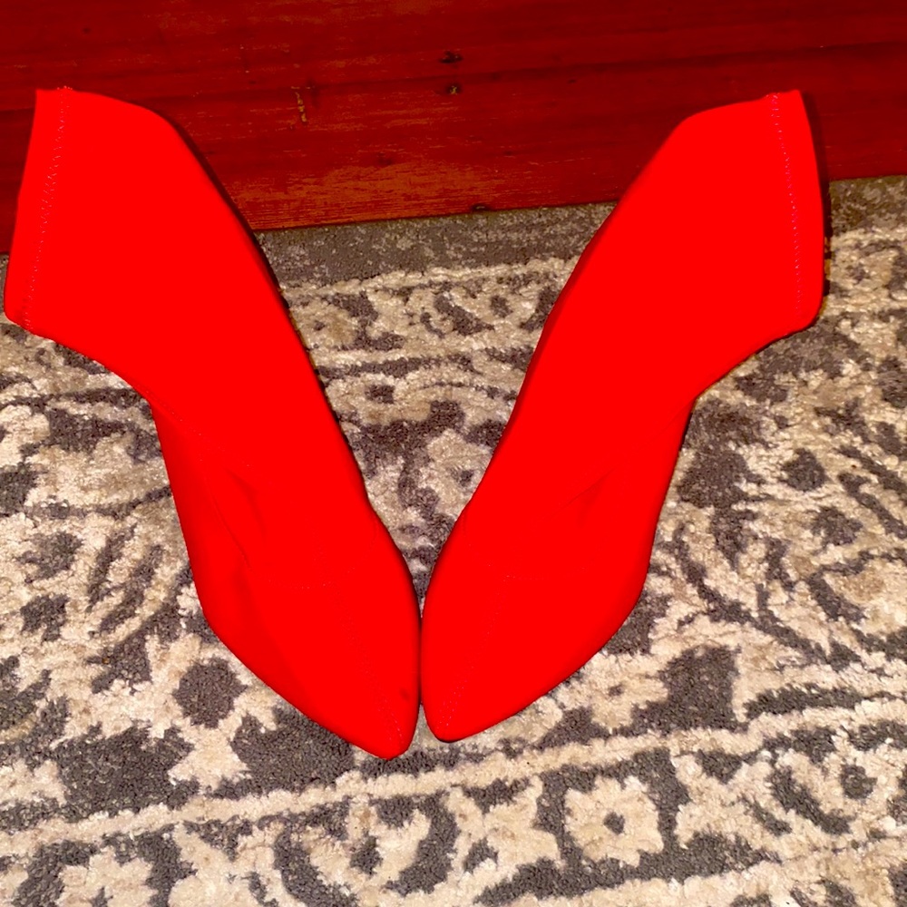 Red stiletto boots. Size 8.5
